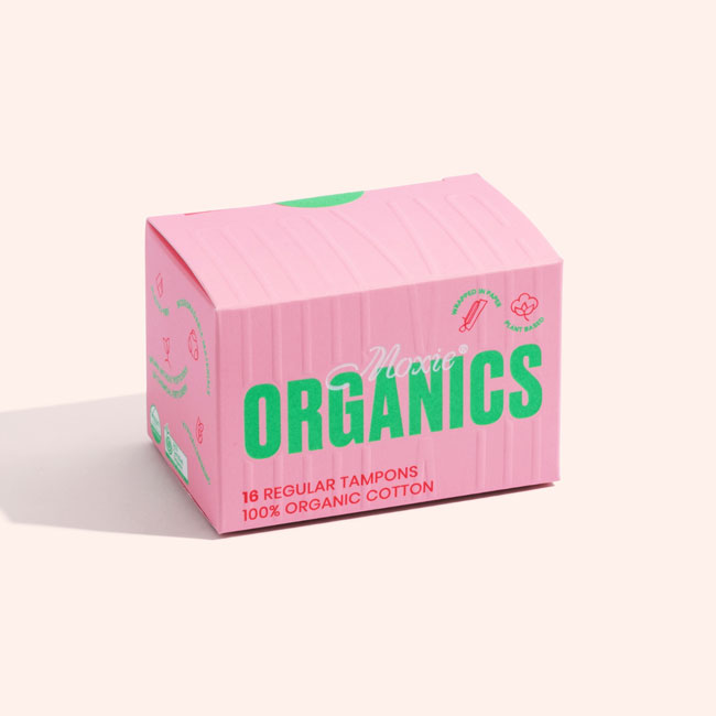 Moxie Organics 100% organic cotton regular tampons 16pk