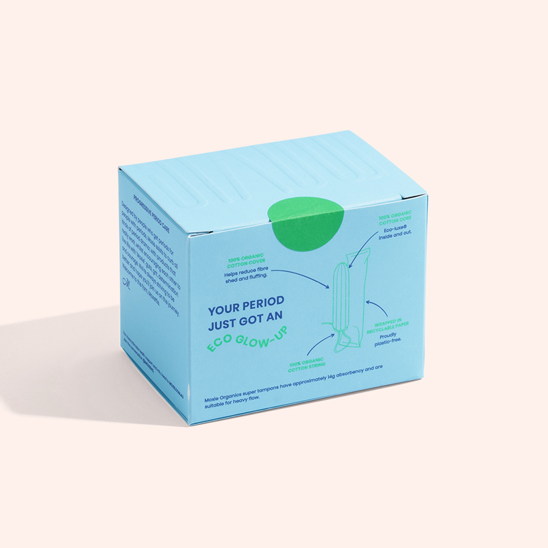 Moxie Organics 100% organic cotton super tampons 16pk - Image 3