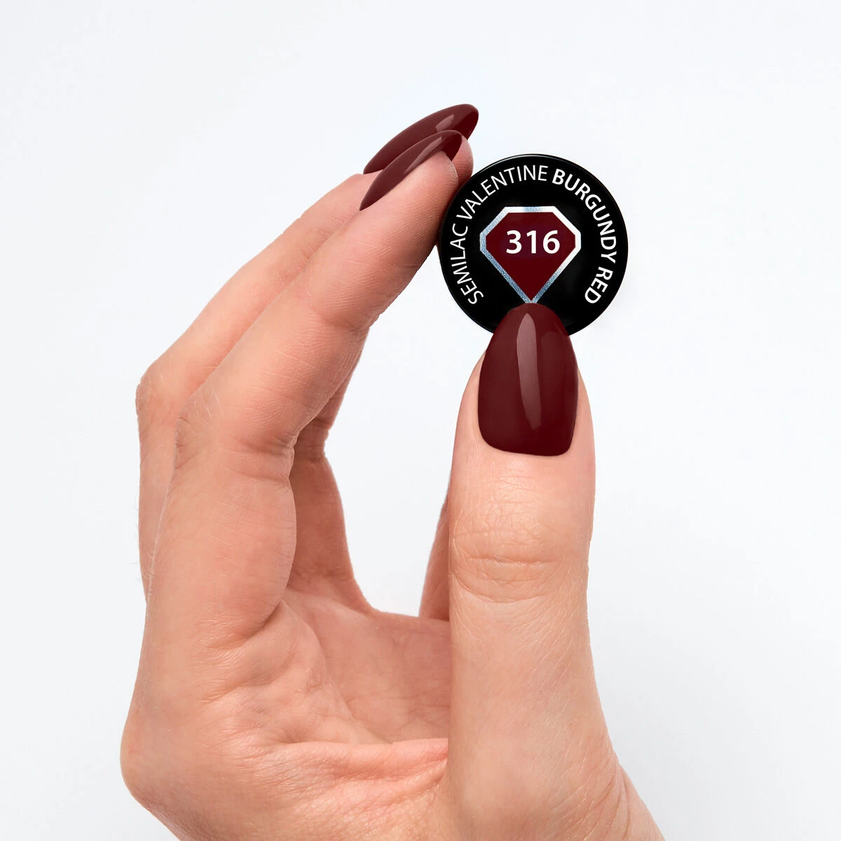 Semilac Ημιμόνιμο Βερνίκι 316 Valentine Burgundy Red 7ml - Image 2