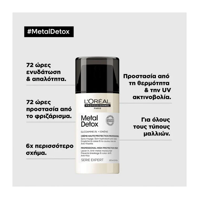L’Oréal Professionnel Metal Detox High Protection Leave-in Cream 100ml - Image 5