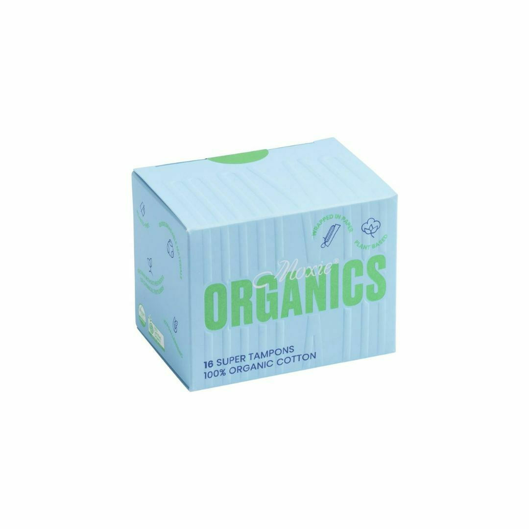 Moxie Organics 100% organic cotton super tampons 16pk