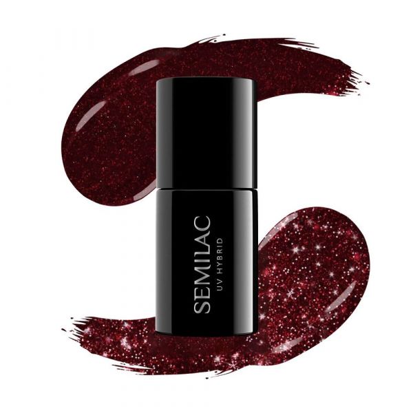 Semilac Ημιμόνιμο Βερνίκι 393 Sparkling Black Cherry 7ml