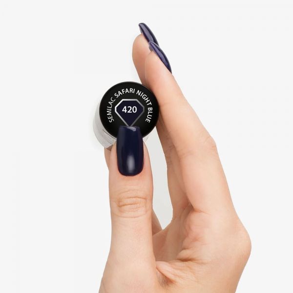 Semilac Ημιμόνιμο Βερνίκι 420 Safari Night Blue 7ml - Image 2