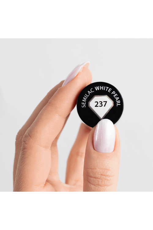 Semilac Ημιμόνιμο Βερνίκι 237 White Pearl 7ml - Image 3