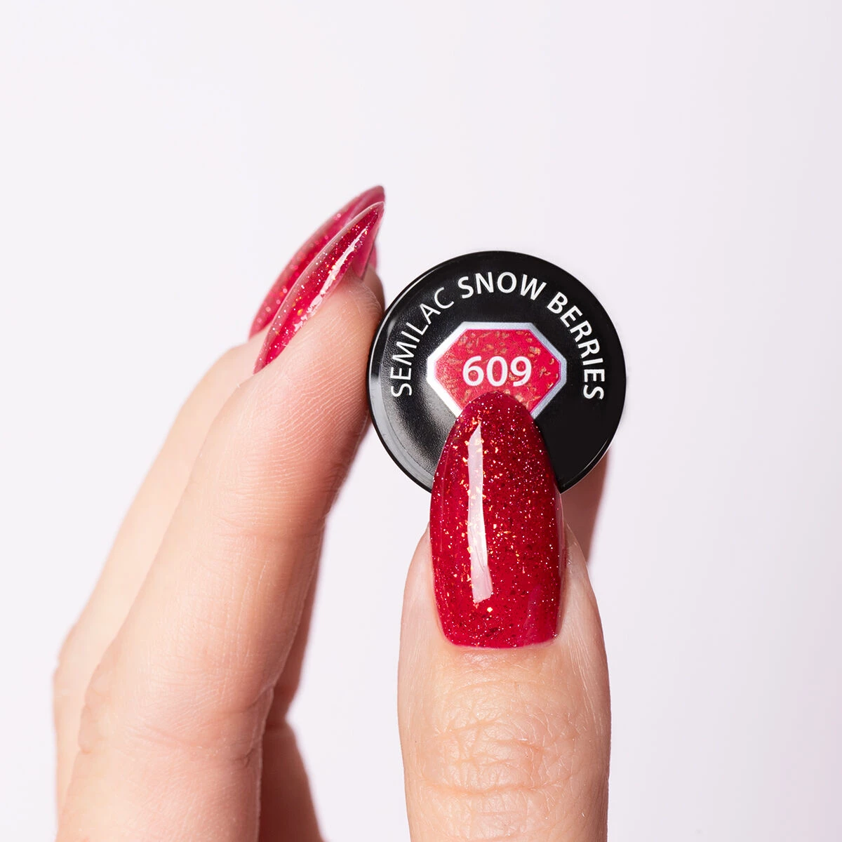 Semilac Ημιμόνιμο Βερνίκι 609 Snow Berries 7ml - Image 2