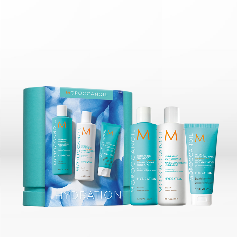 Moroccanoil Hydration Spring Kit (Shampoo 250ml, Conditioner 250ml, Mask 75ml, Body Lotion 10ml, Shower Gel 10ml)