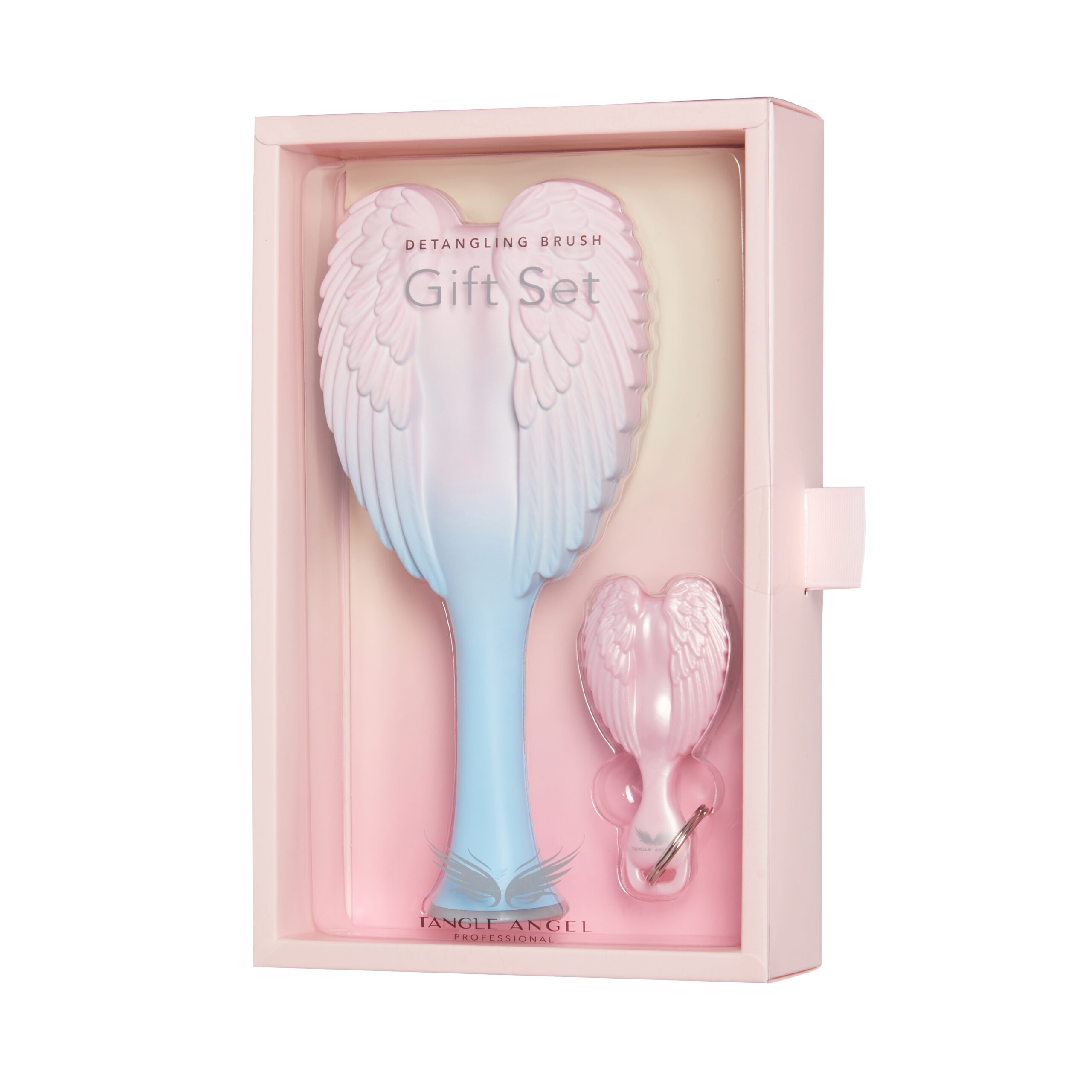 Tangle Angel 2.0 Gift Set Pink/Serenity Blue, Keyring Pink