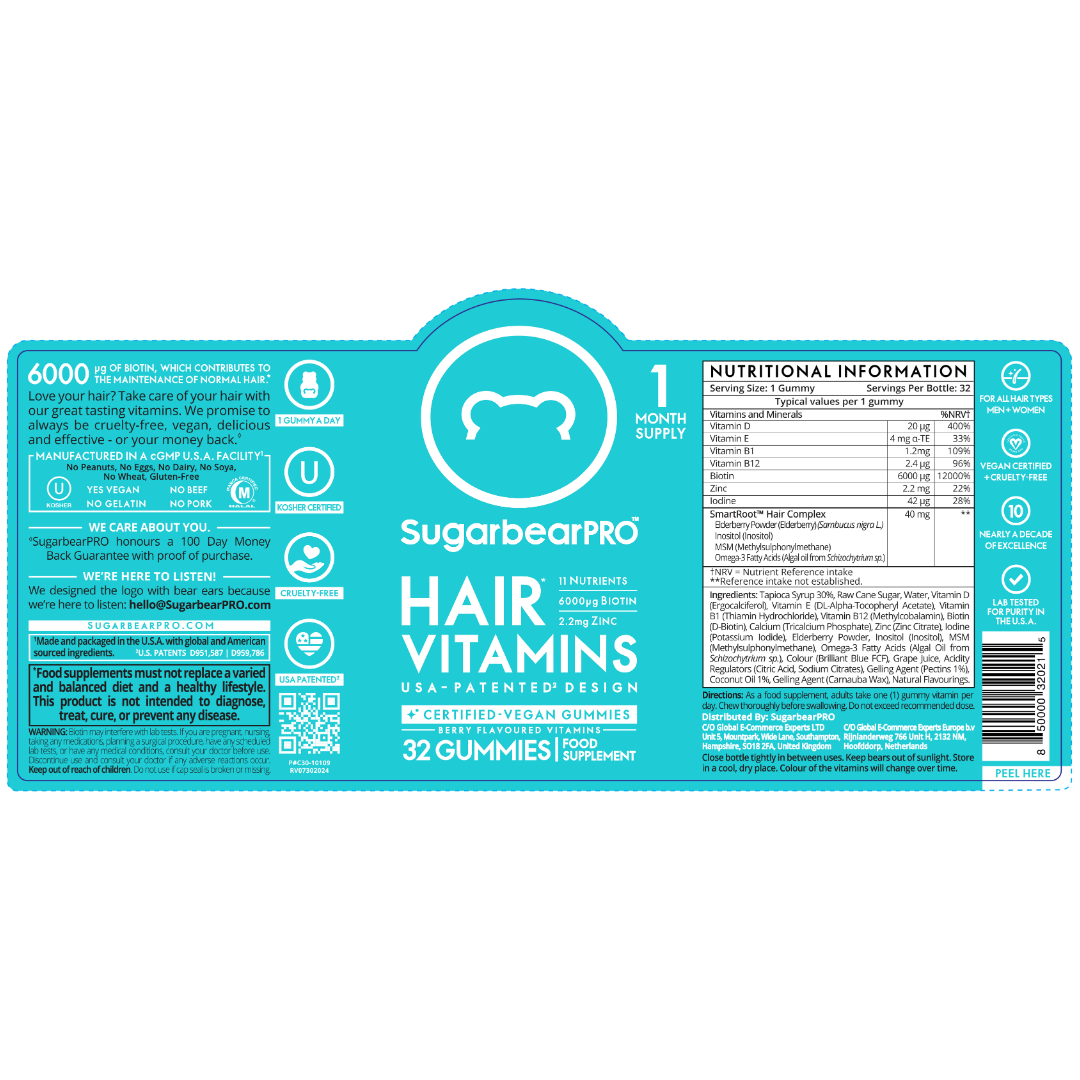 SugarBearPro Hair Vitamins 32gum - Image 6