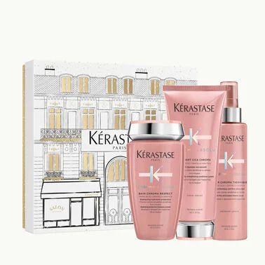 Kérastase Chroma Absolu Set (Bain Riche Chroma Respect 250ml, Fondant 200ml, Chroma Thermique 150ml)