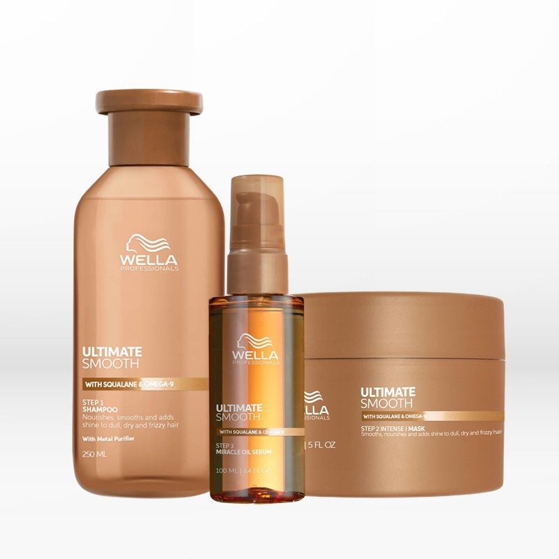 Wella Professionals Ultimate Smooth Limited Edition (Shampoo 250ml, Mask 150ml, Serum 30ml) - Image 3