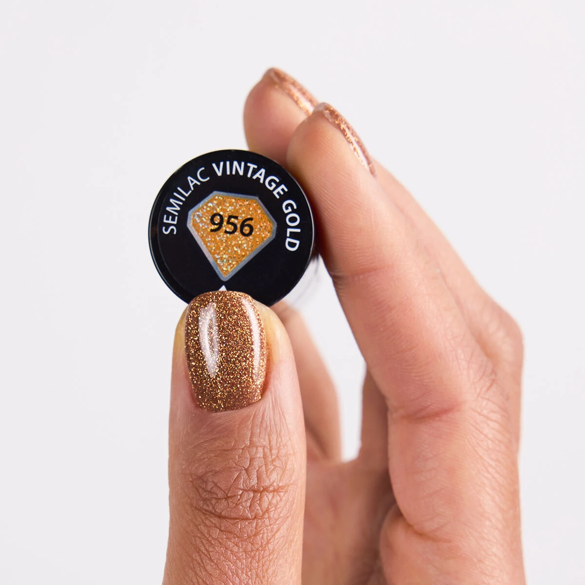 Semilac Ημιμόνιμο Βερνίκι 956 Vintage Gold 7ml - Image 2