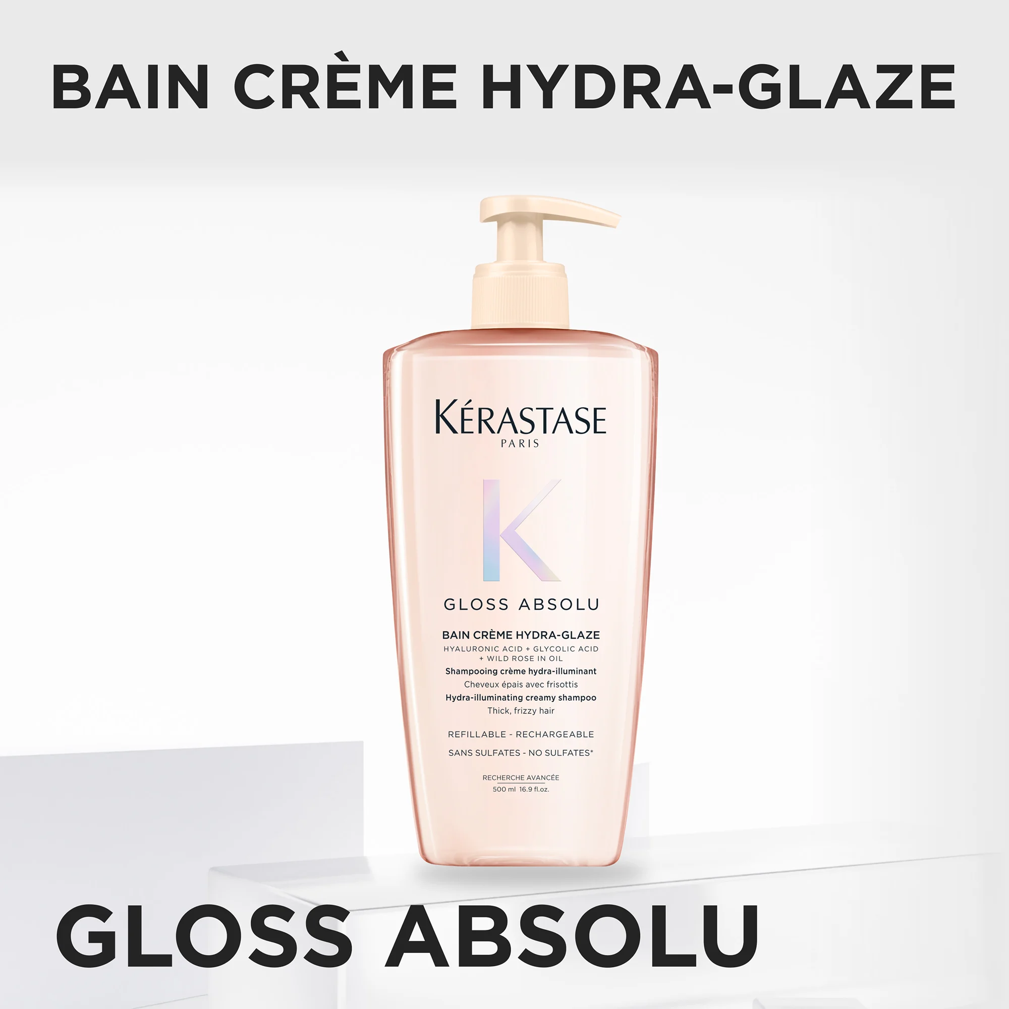 Kérastase Gloss Absolu Bain Creme Hydra Glaze 500ml - Image 2