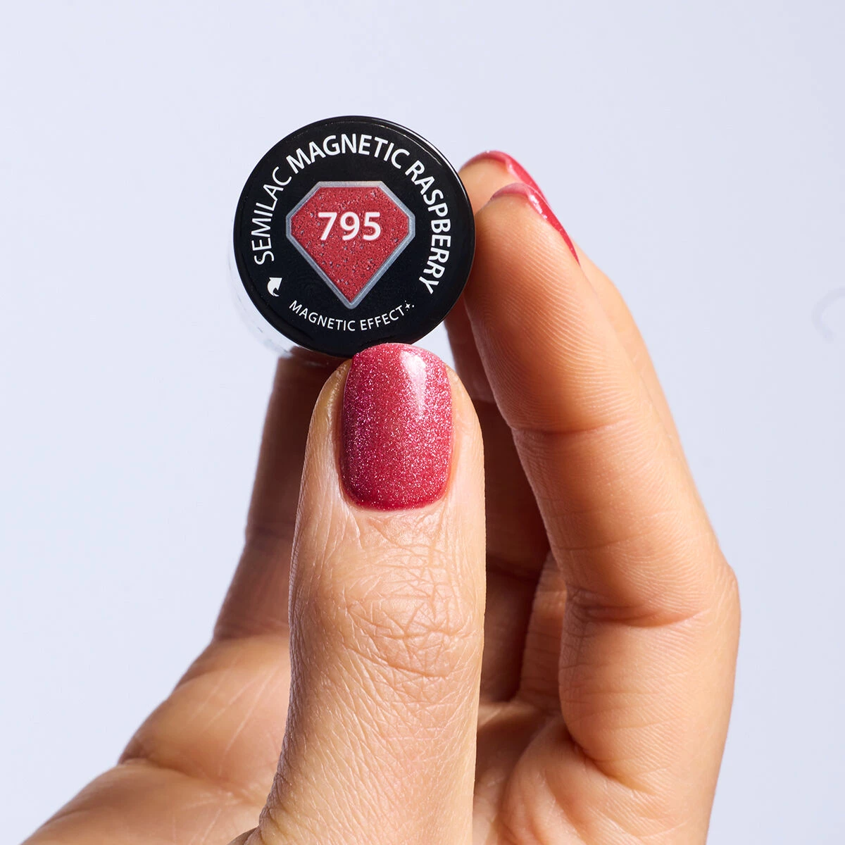 Semilac Ημιμόνιμο Βερνίκι 795 Magnetic Raspberry 7ml - Image 2