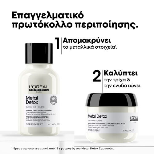 L΄Oreal Professionnel Serie Expert Metal Detox Duo Shampoo 100ml, Mask 75ml - Image 3