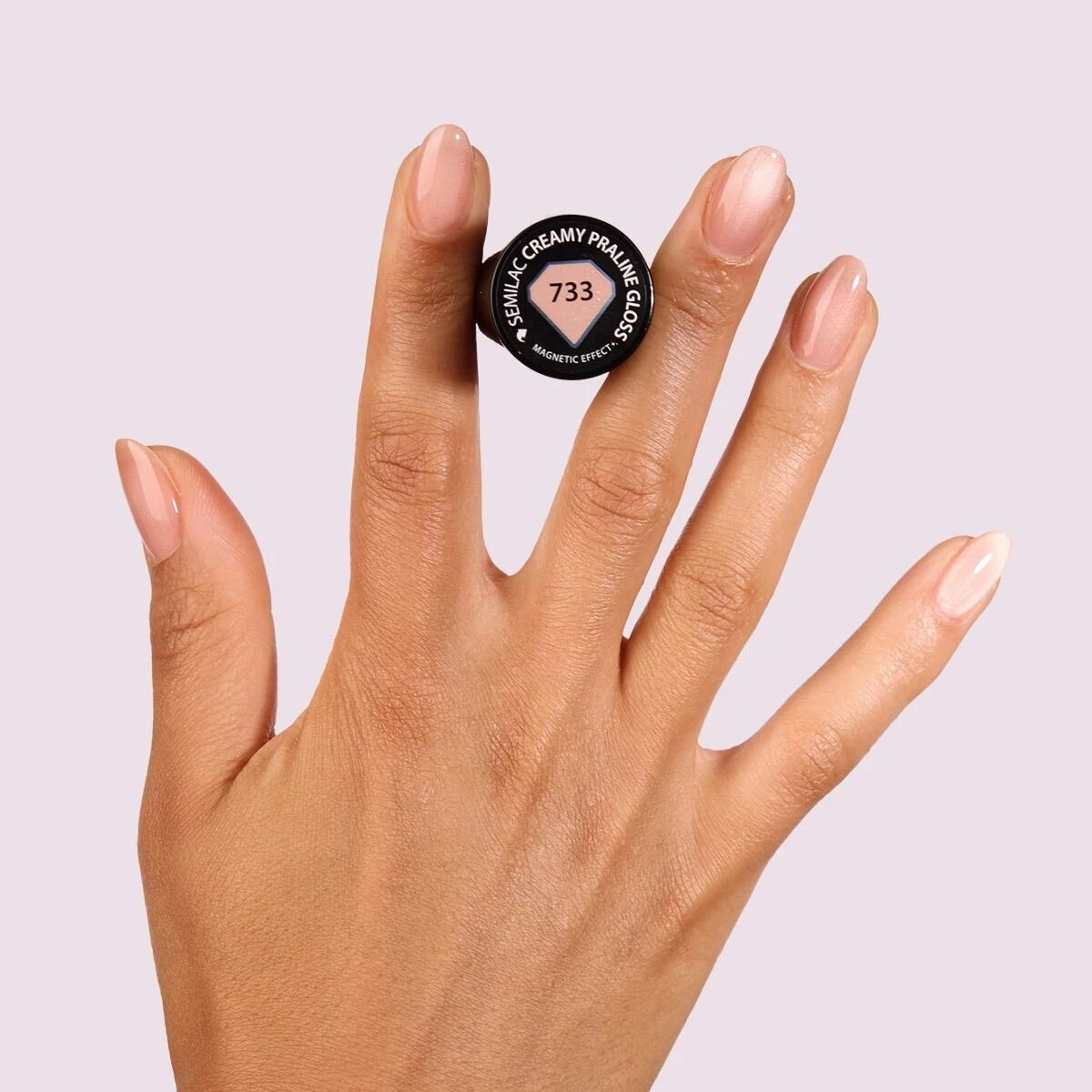 Semilac Ημιμόνιμο Βερνίκι 733 Creamy Praline Gloss 7ml - Image 4